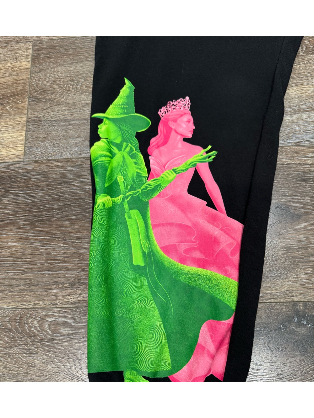 Wicked Women's Graphic Jogger Sweatpants in Black Size XXL with Glitter Shimmer - Picture 4 of 9